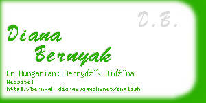 diana bernyak business card